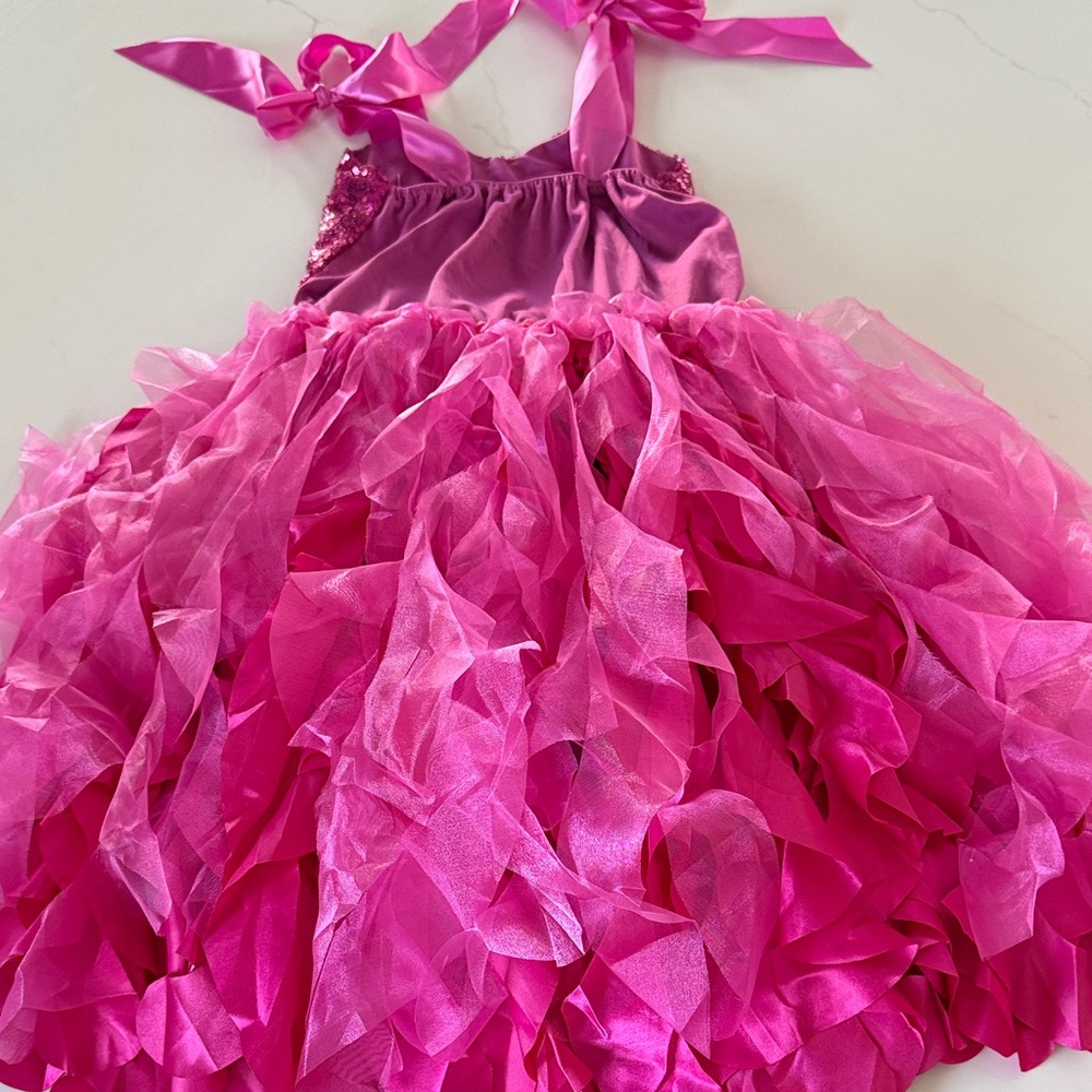 Pink Sequin and Ruffle Dress - Picture 4 of 4